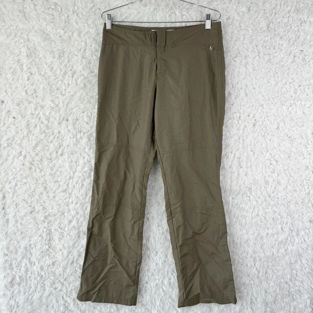 Chazzz Juniors Size 7 Olive Green Nylon Cargo Pants Outdoor Y2K VTG‎ Zip Sides